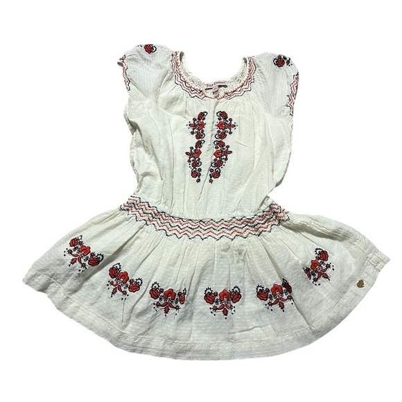 Juicy Couture Embroidered White and Red Kids Dress Size 4/5 elastic waist - Picture 1 of 6
